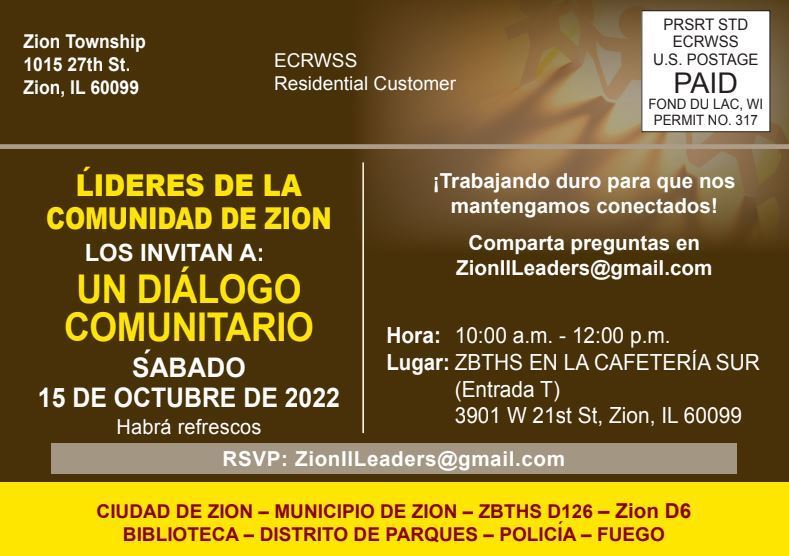 Zion Community Leaders Invitation - Spanish