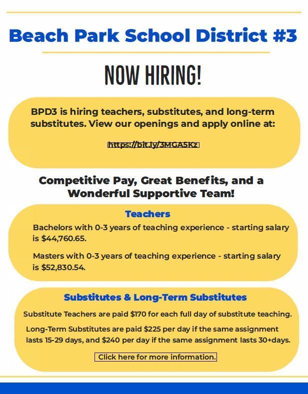 BPD3 Hiring Teachers and Substitutes