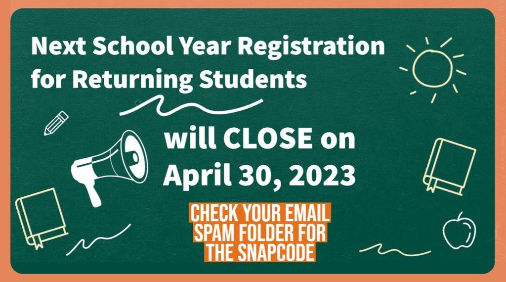 Registration will close on April 30, 2023